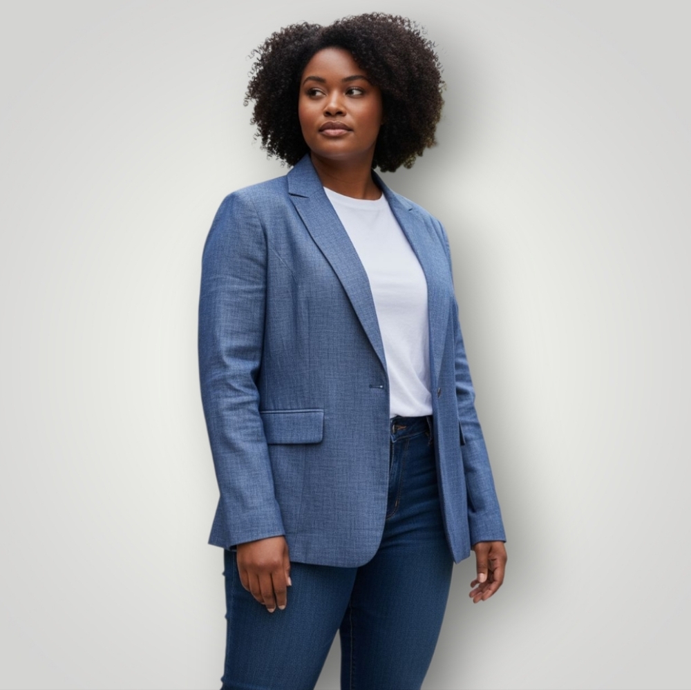Talbots Blue Women's Single-Button Blazer